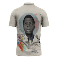 James Baldwin Zipper Polo Shirt Civil Rights Writer