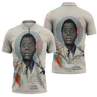 James Baldwin Zipper Polo Shirt Civil Rights Writer