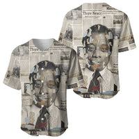 James Baldwin Baseball Jersey Vintage Newspaper Style