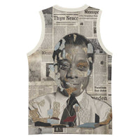 James Baldwin Basketball Jersey Vintage Newspaper Style