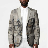 James Baldwin Blazer Vintage Newspaper Style