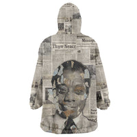 James Baldwin Kid Wearable Blanket Hoodie Vintage Newspaper Style