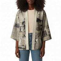 James Baldwin Kimono Vintage Newspaper Style