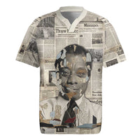 James Baldwin Rugby Jersey Vintage Newspaper Style