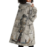 James Baldwin Wearable Blanket Hoodie Vintage Newspaper Style