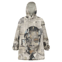 James Baldwin Wearable Blanket Hoodie Vintage Newspaper Style