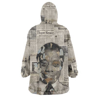 James Baldwin Wearable Blanket Hoodie Vintage Newspaper Style