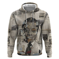 James Baldwin Zip Hoodie Vintage Newspaper Style
