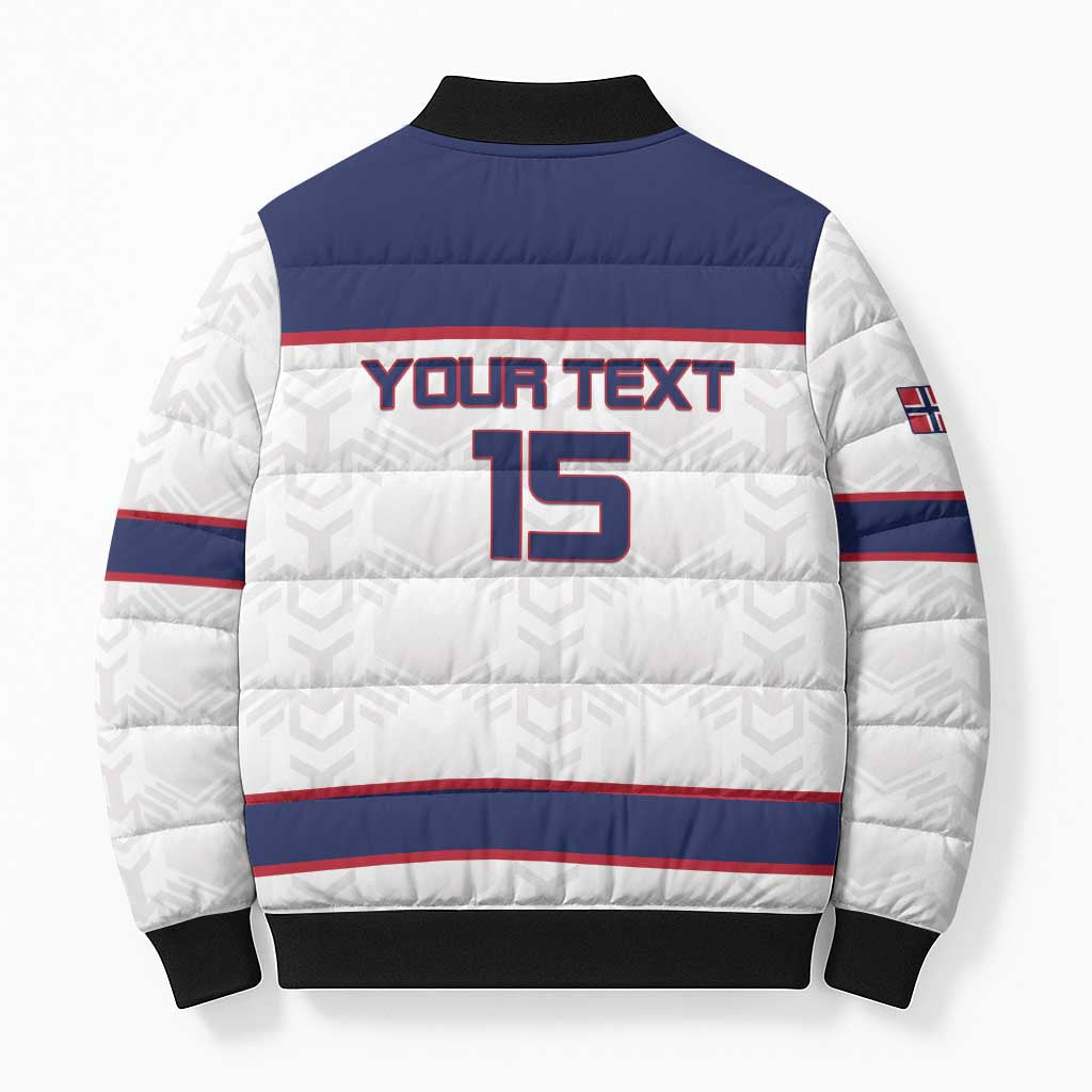 Custom Norway Ice Hockey 2026 Bomber Puffer Jacket Come On Polar Bears