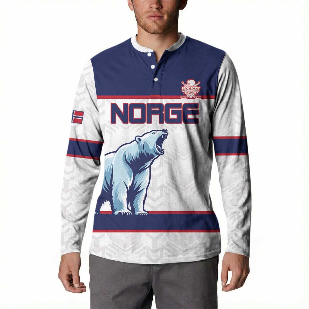 Custom Norway Ice Hockey 2026 Button Sweatshirt Come On Polar Bears