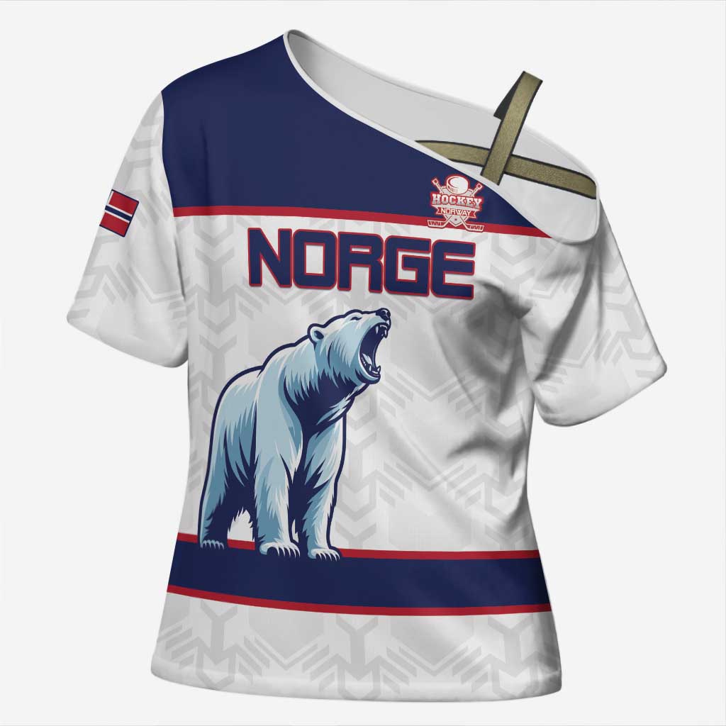 Custom Norway Ice Hockey 2026 Cross Shoulder Shirt Come On Polar Bears