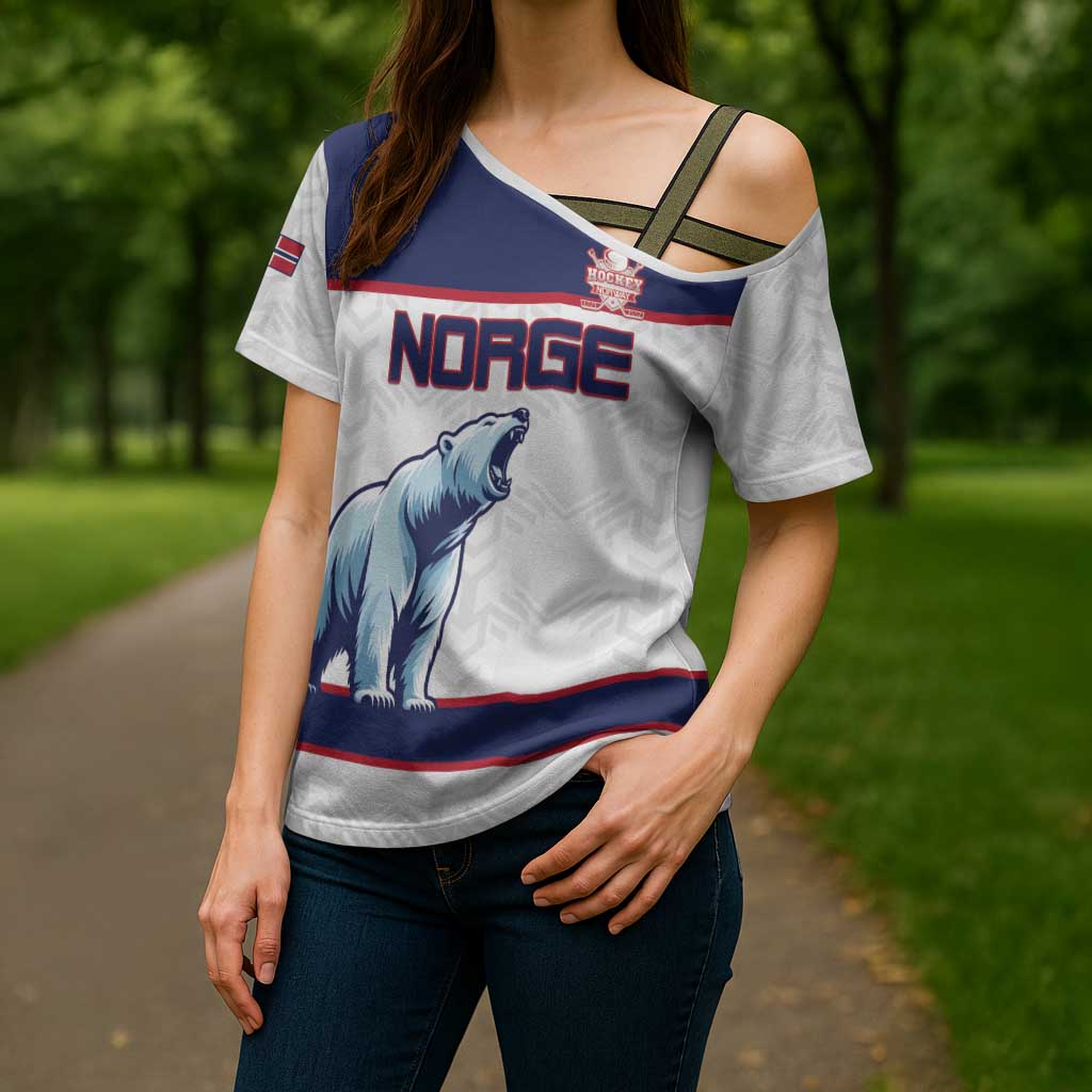 Custom Norway Ice Hockey 2026 Cross Shoulder Shirt Come On Polar Bears
