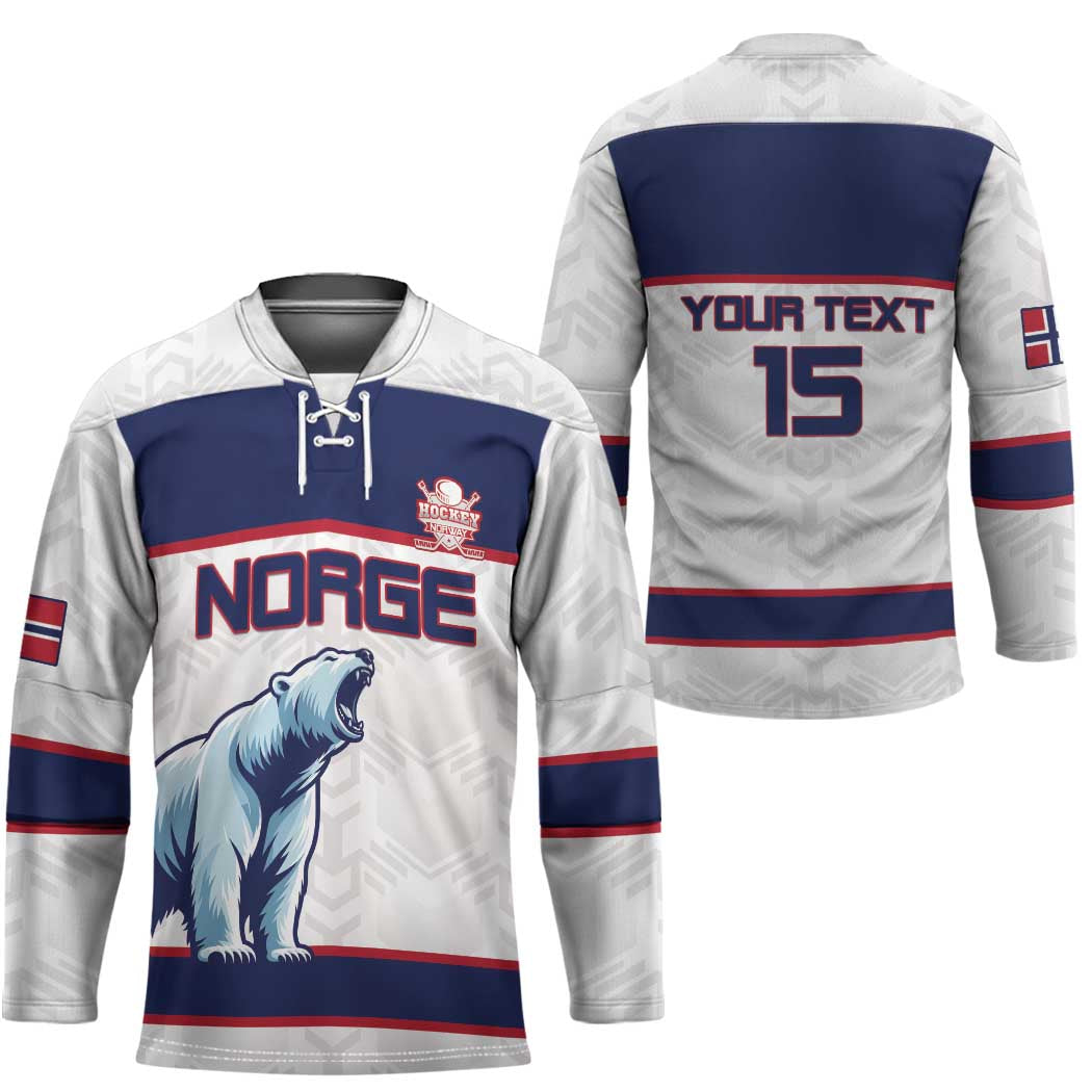 Custom Norway Ice Hockey 2026 Hockey Jersey Come On Polar Bears