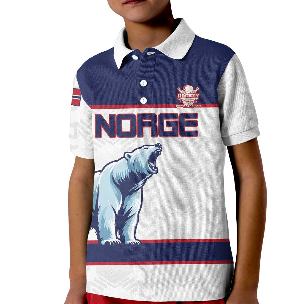 Custom Norway Ice Hockey 2026 Kid Polo Shirt Come On Polar Bears