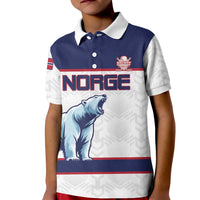 Custom Norway Ice Hockey 2026 Kid Polo Shirt Come On Polar Bears