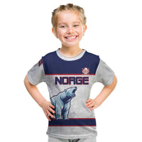 Custom Norway Ice Hockey 2026 Kid T Shirt Come On Polar Bears