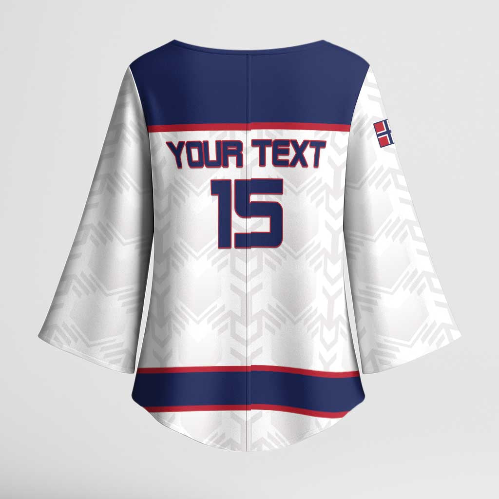 Custom Norway Ice Hockey 2026 Kimono Sleeve Blouse Come On Polar Bears