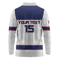 Custom Norway Ice Hockey 2026 Long Sleeve Polo Shirt Come On Polar Bears