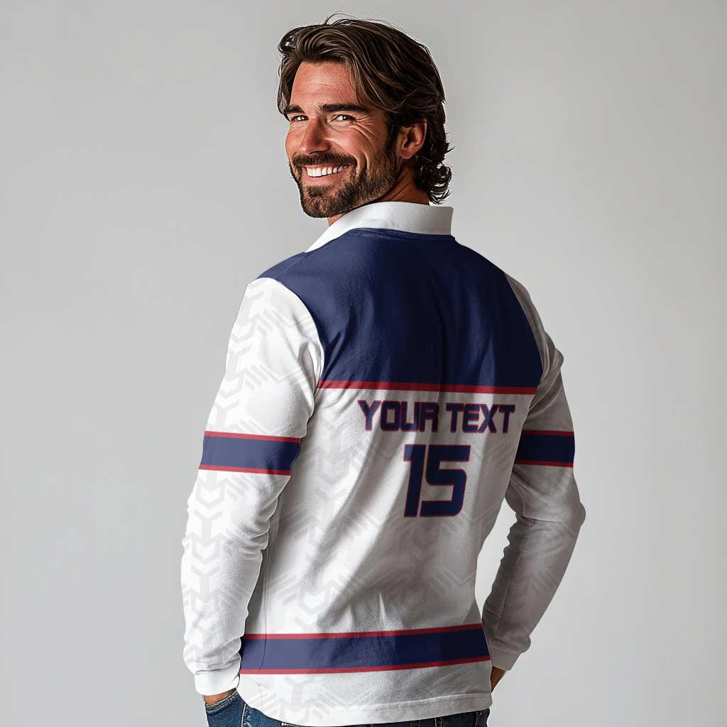 Custom Norway Ice Hockey 2026 Long Sleeve Polo Shirt Come On Polar Bears