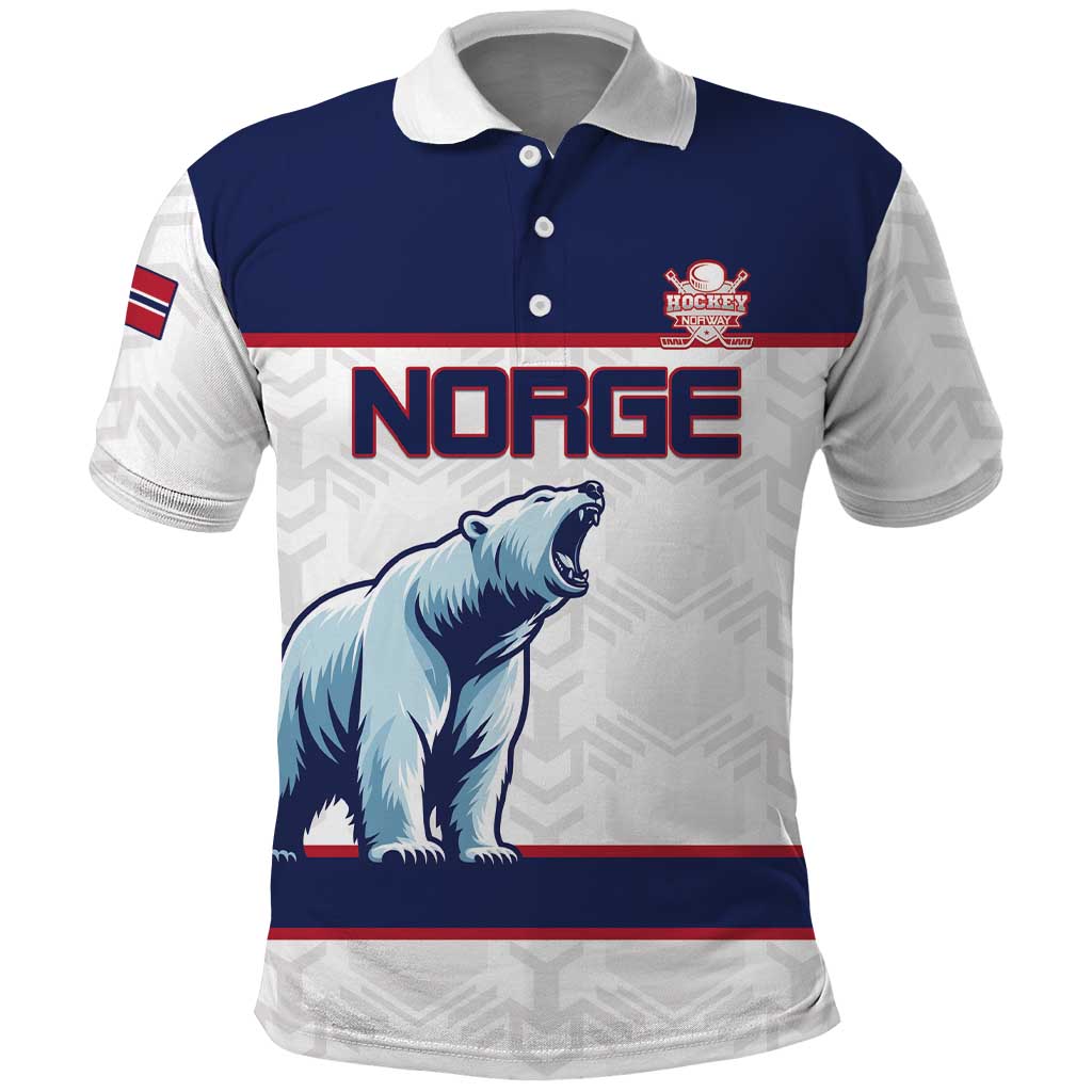 Custom Norway Ice Hockey 2026 Polo Shirt Come On Polar Bears