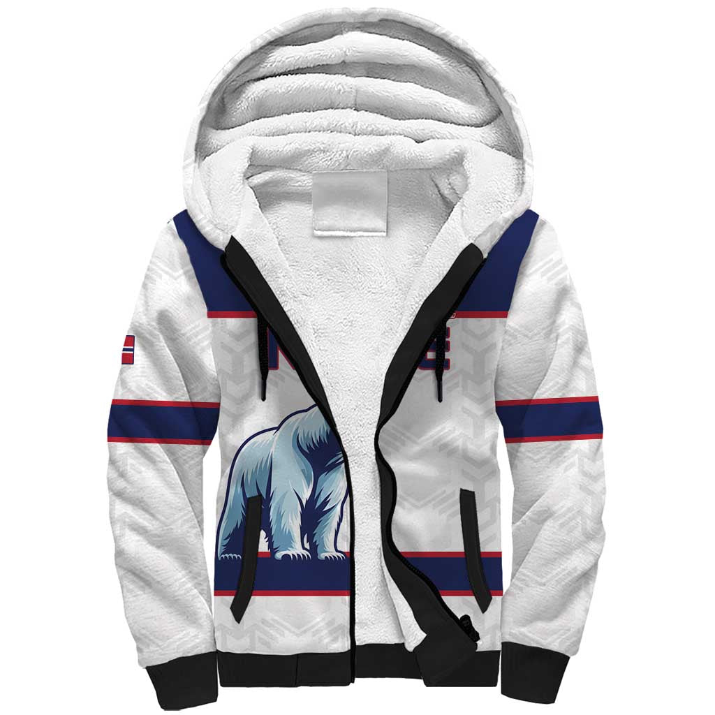 Custom Norway Ice Hockey 2026 Sherpa Hoodie Come On Polar Bears