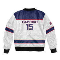 Custom Norway Ice Hockey 2026 Sleeve Zip Bomber Jacket Come On Polar Bears