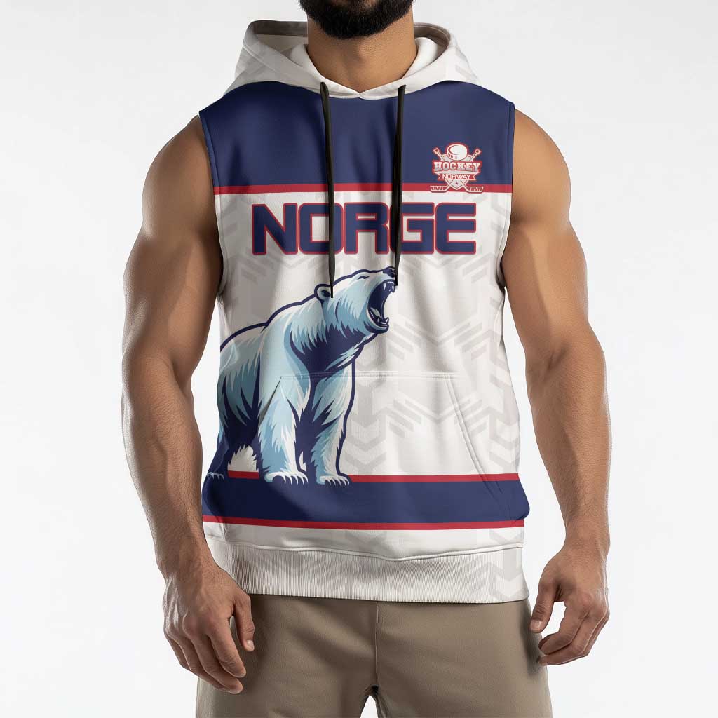 Custom Norway Ice Hockey 2026 Sleeveless Hoodie Come On Polar Bears