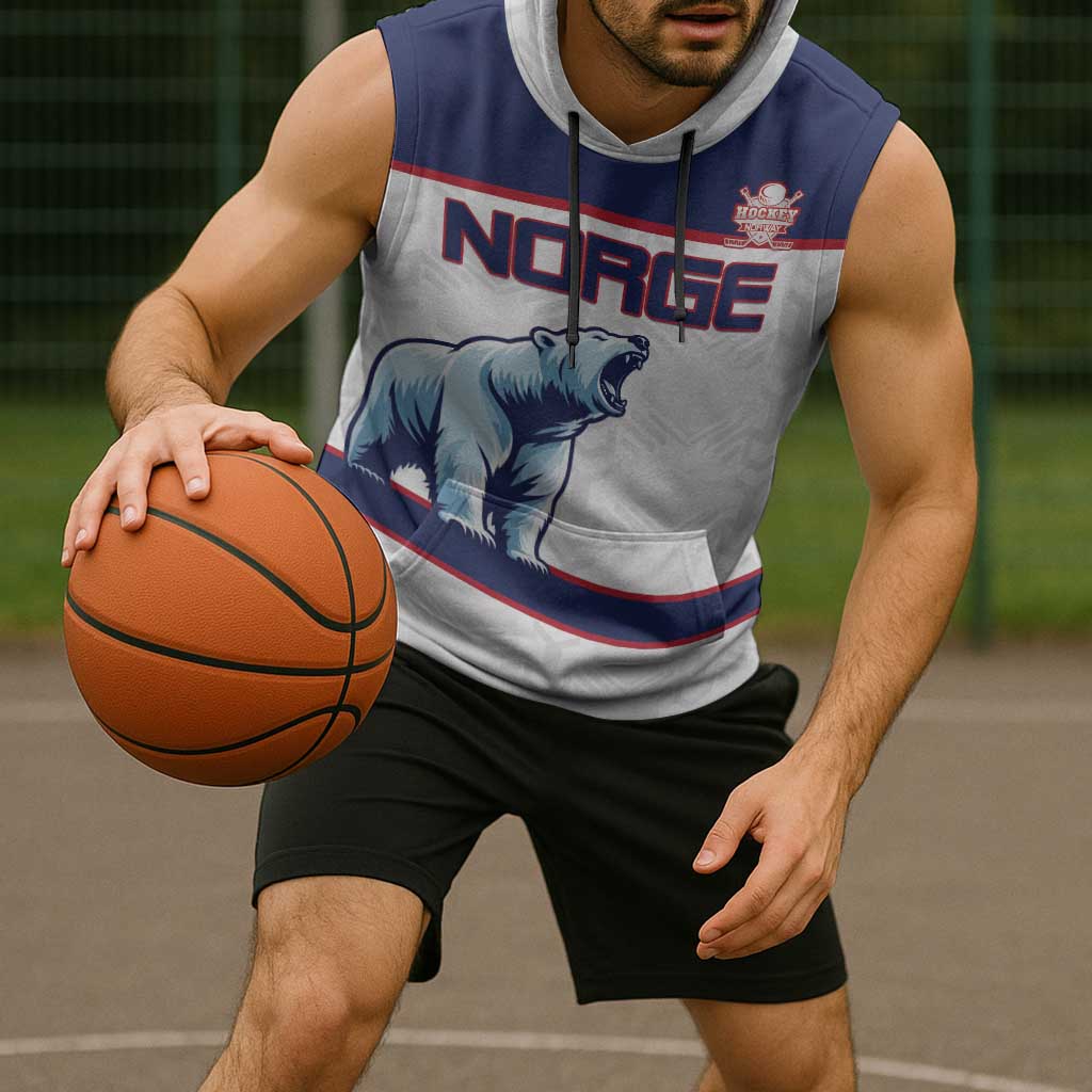 Custom Norway Ice Hockey 2026 Sleeveless Hoodie Come On Polar Bears