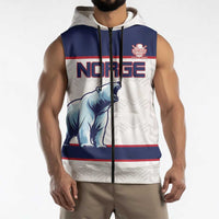Custom Norway Ice Hockey 2026 Sleeveless Zip Hoodie Come On Polar Bears