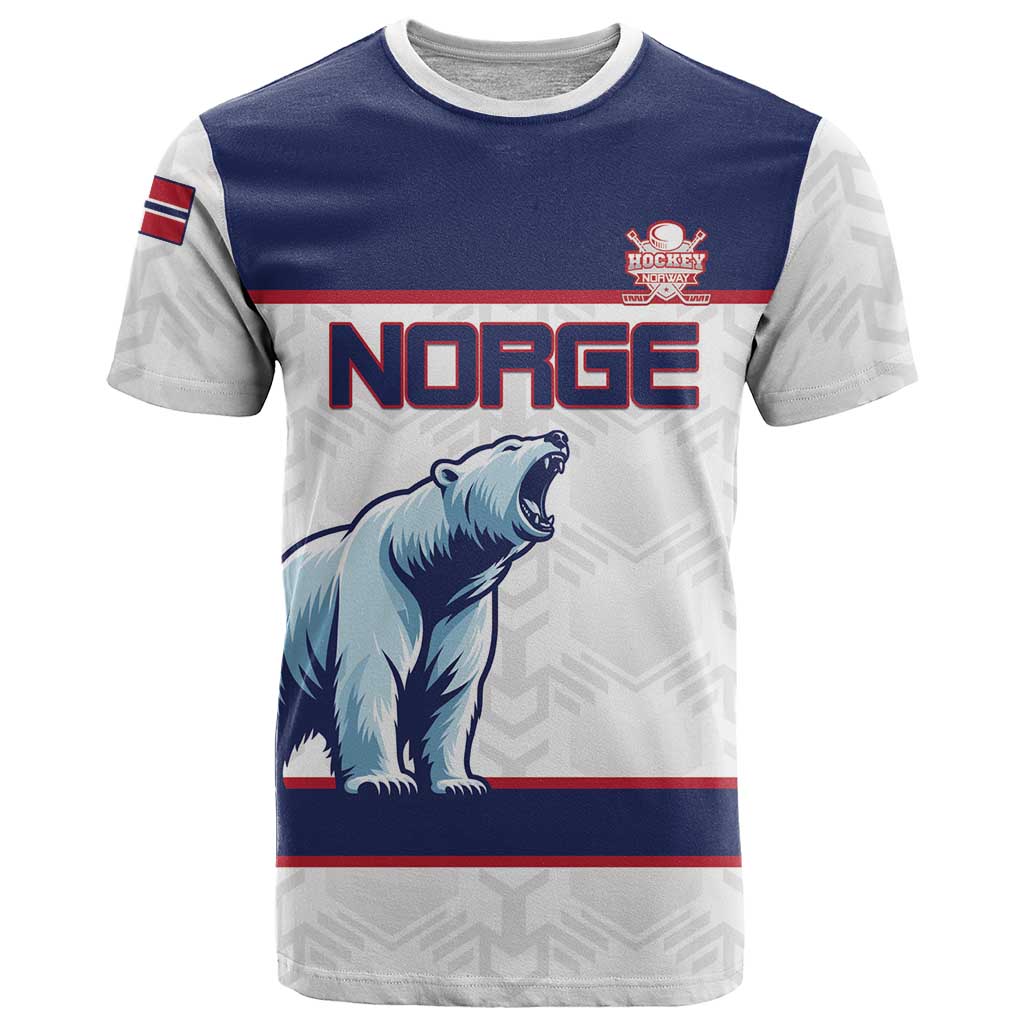 Custom Norway Ice Hockey 2026 T Shirt Come On Polar Bears