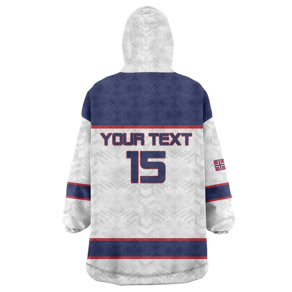 Custom Norway Ice Hockey 2026 Wearable Blanket Hoodie Come On Polar Bears