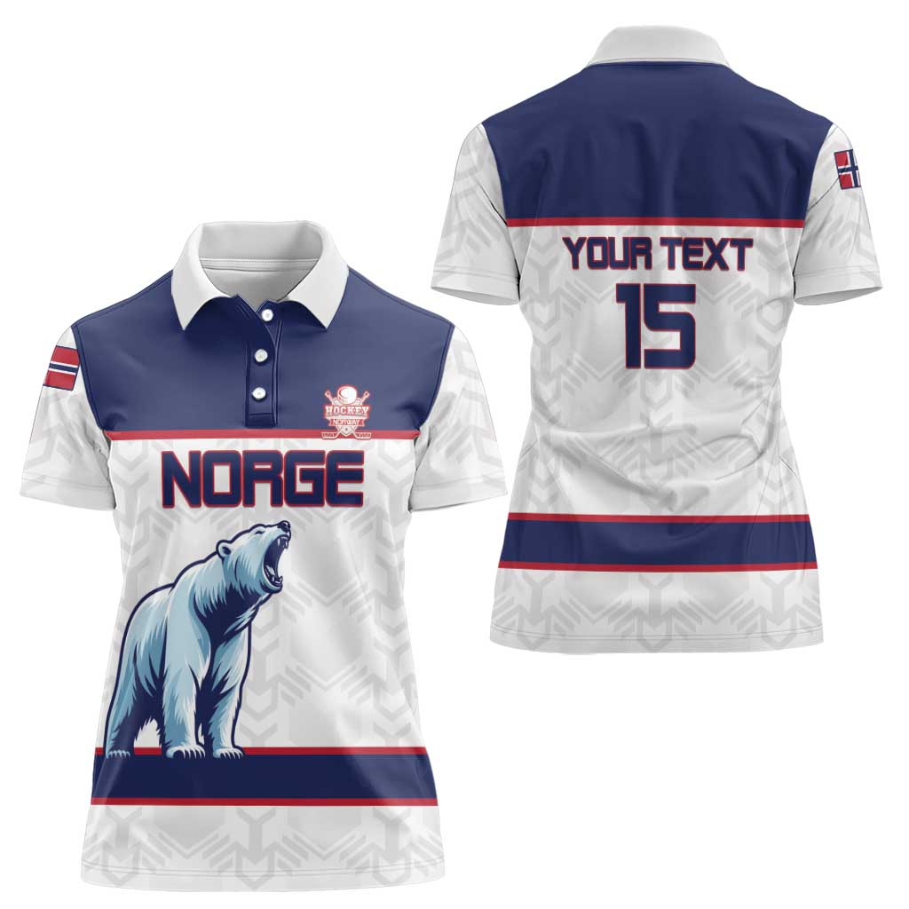 Custom Norway Ice Hockey 2026 Women Polo Shirt Come On Polar Bears