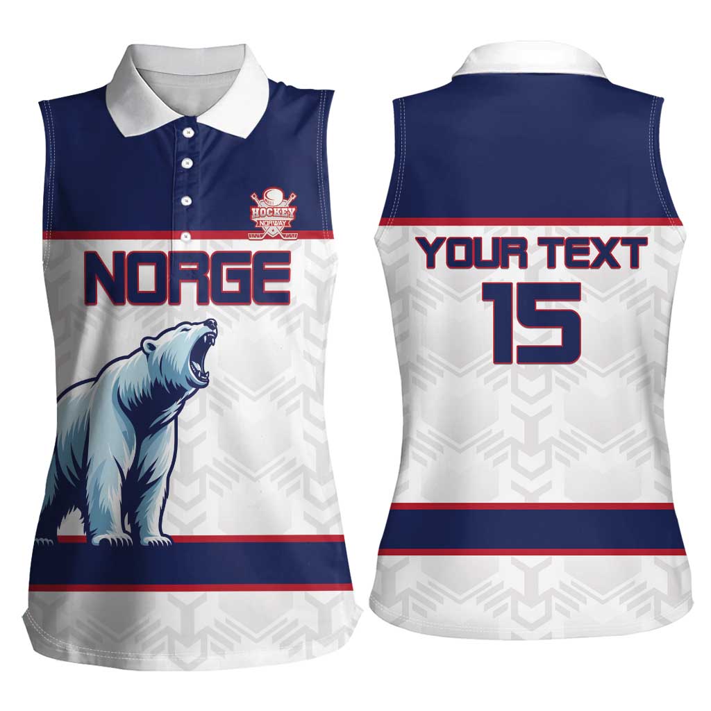 Custom Norway Ice Hockey 2026 Women Sleeveless Polo Shirt Come On Polar Bears