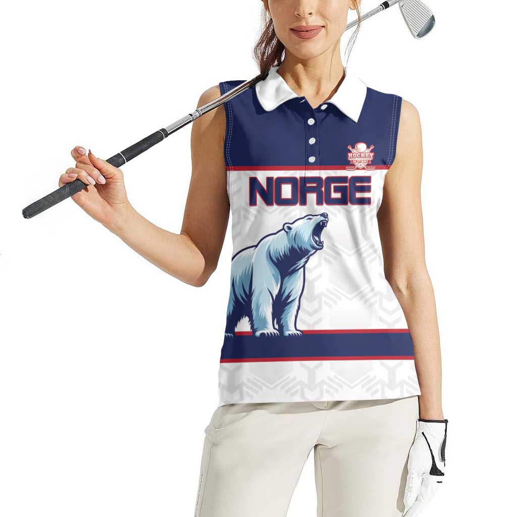 Custom Norway Ice Hockey 2026 Women Sleeveless Polo Shirt Come On Polar Bears