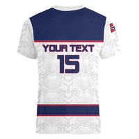 Custom Norway Ice Hockey 2026 Women V-Neck T-Shirt Come On Polar Bears