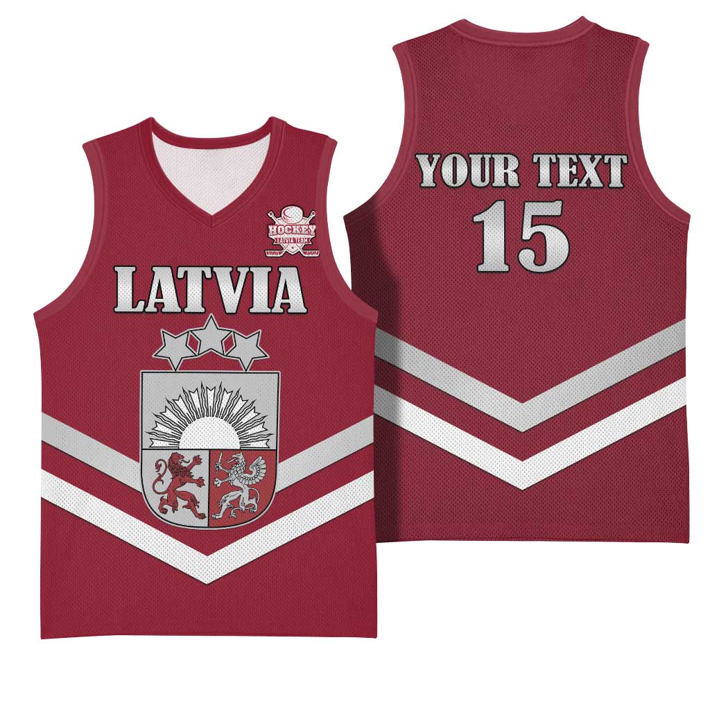 Custom Latvia Ice Hockey 2026 Basketball Jersey Never Backs Down