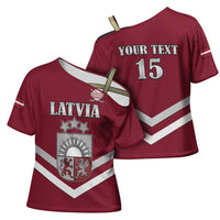 Custom Latvia Ice Hockey 2026 Cross Shoulder Shirt Never Backs Down