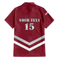 Custom Latvia Ice Hockey 2026 Hawaiian Shirt Never Backs Down