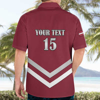 Custom Latvia Ice Hockey 2026 Hawaiian Shirt Never Backs Down