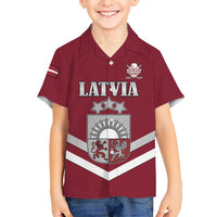Custom Latvia Ice Hockey 2026 Hawaiian Shirt Never Backs Down