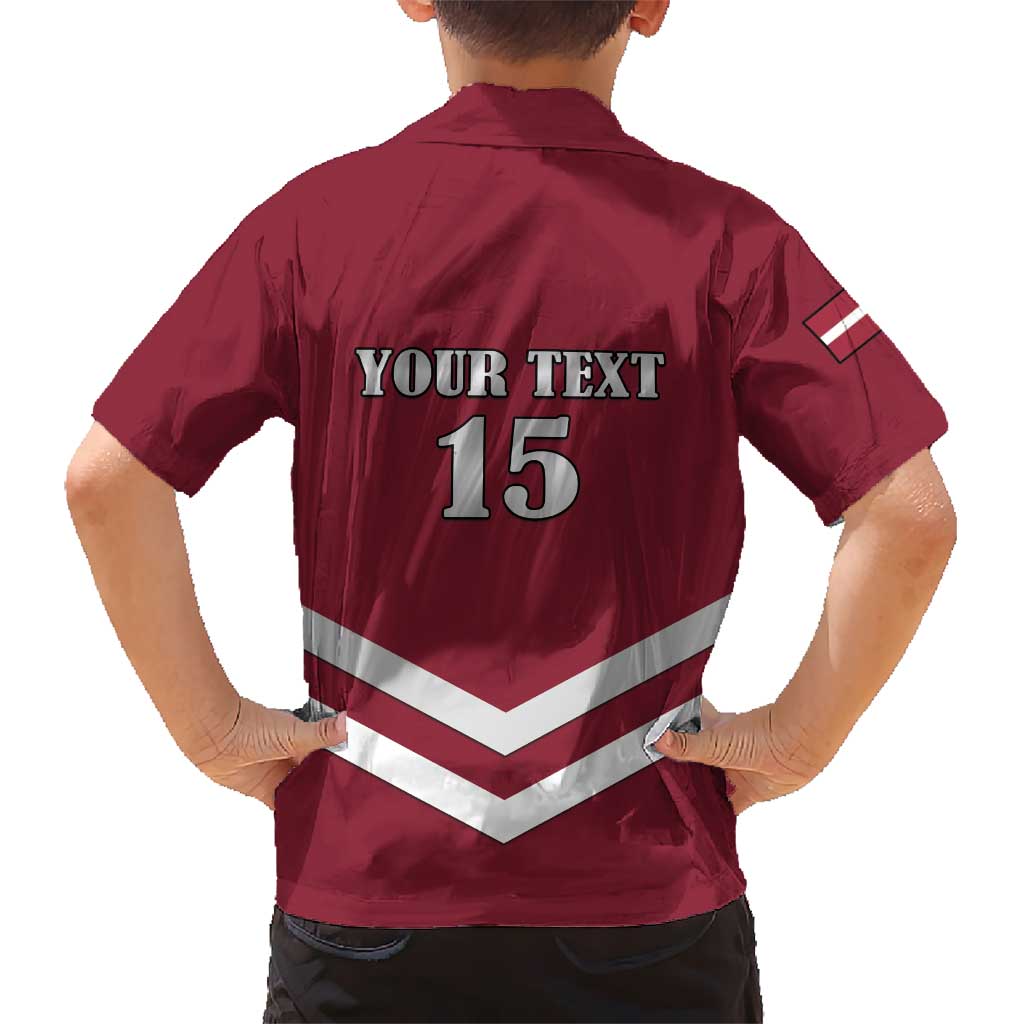 Custom Latvia Ice Hockey 2026 Hawaiian Shirt Never Backs Down