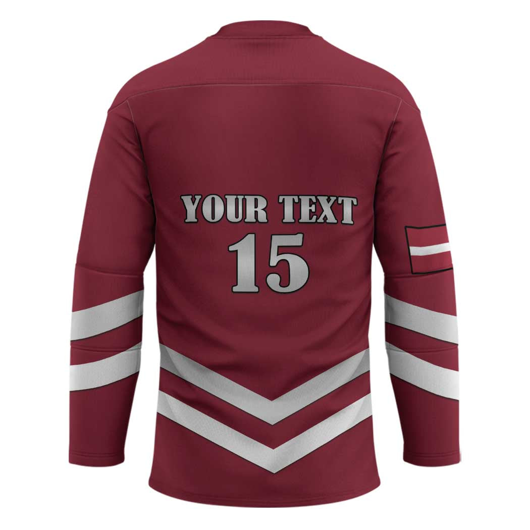 Custom Latvia Ice Hockey 2026 Hockey Jersey Never Backs Down