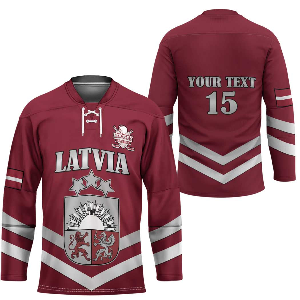 Custom Latvia Ice Hockey 2026 Hockey Jersey Never Backs Down