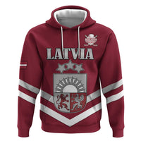 Custom Latvia Ice Hockey 2026 Hoodie Never Backs Down