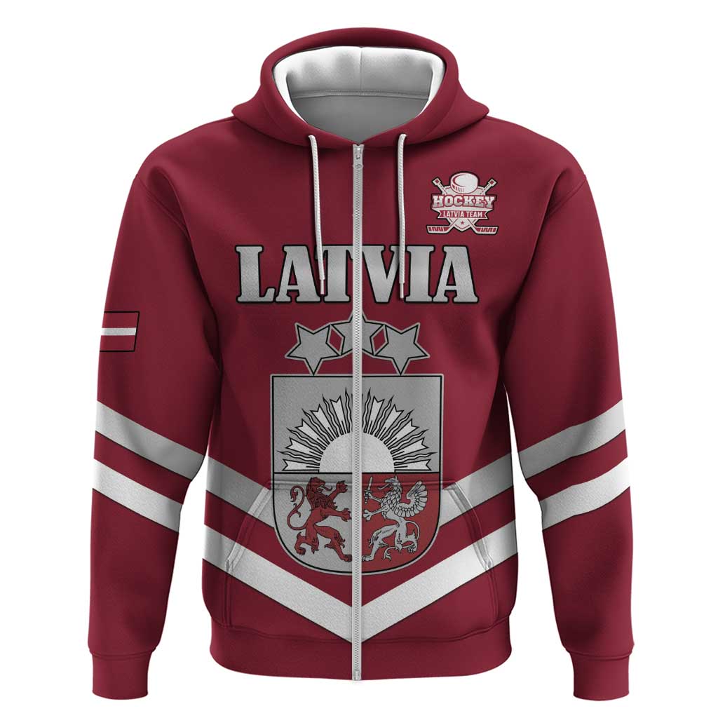 Custom Latvia Ice Hockey 2026 Hoodie Never Backs Down