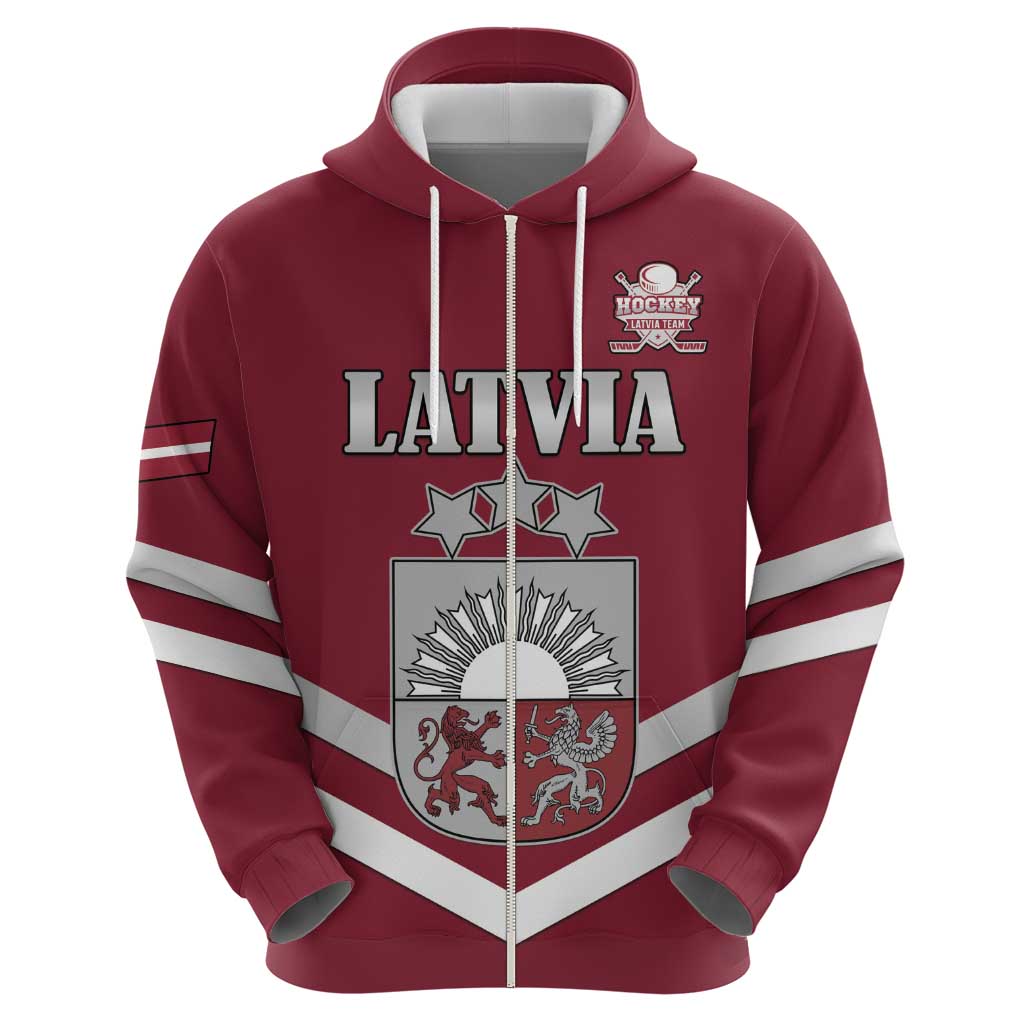Custom Latvia Ice Hockey 2026 Hoodie Never Backs Down