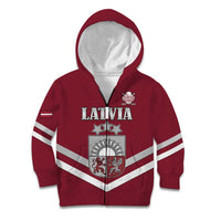 Custom Latvia Ice Hockey 2026 Kid Hoodie Never Backs Down