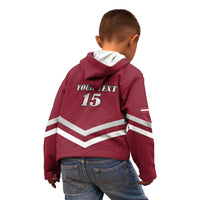 Custom Latvia Ice Hockey 2026 Kid Hoodie Never Backs Down