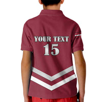 Custom Latvia Ice Hockey 2026 Kid Polo Shirt Never Backs Down