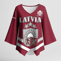 Custom Latvia Ice Hockey 2026 Kimono Sleeve Blouse Never Backs Down